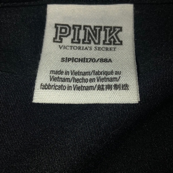 Black PINK Victoria’s Secret pullover with zipper - Picture 4 of 6